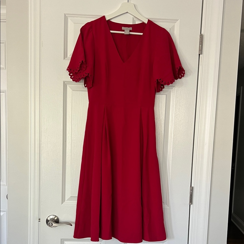 H&M Red V-Neck Dress